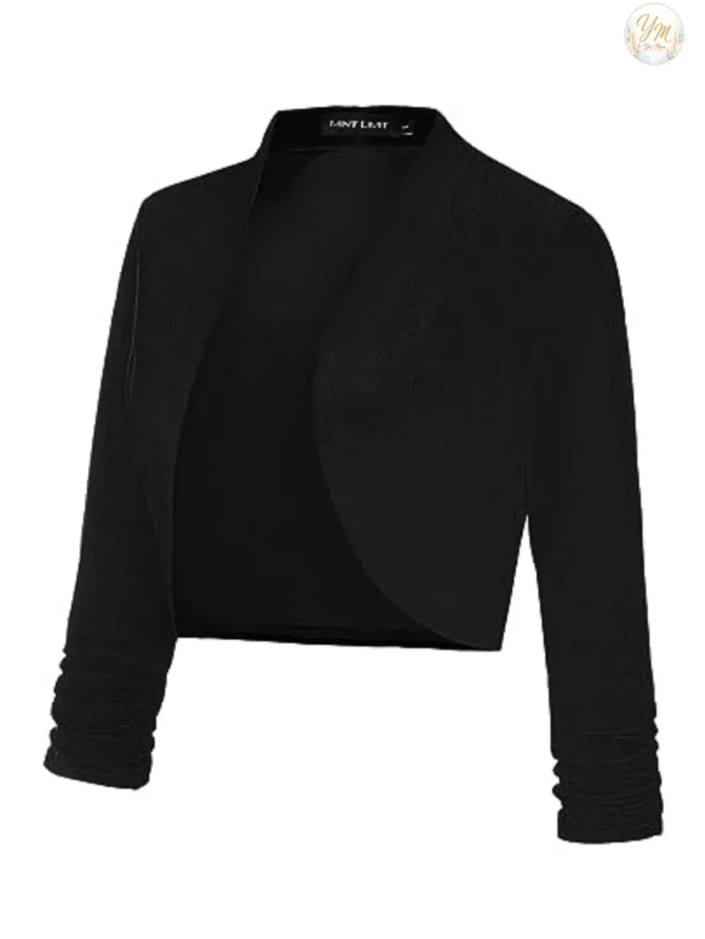 Women's Velvet Bolero Shrug 3/4 Sleeve Open Front Cardigan